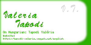 valeria tapodi business card