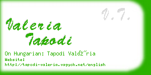 valeria tapodi business card